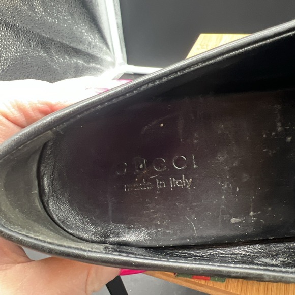 GUCCI 170618 Black Leather Guccissima GG Men\'s Loafers Made in Italy 10.5 G main image 12